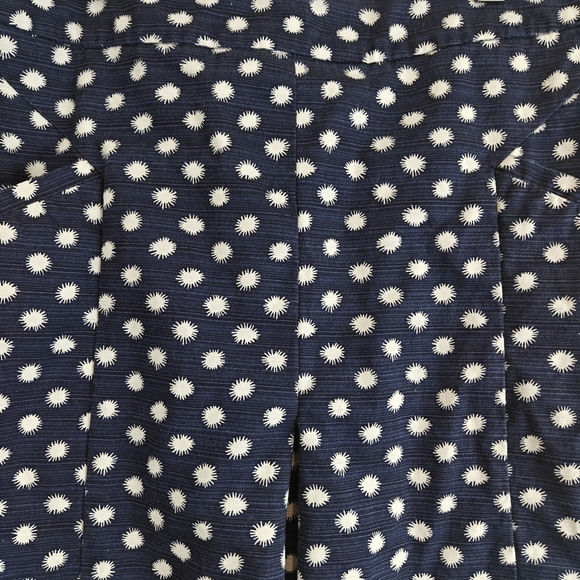 Boden A-Line Skirt Starburst Star Print Navy Blue/White Front Box Pleat Size 6R - Picture 6 of 14